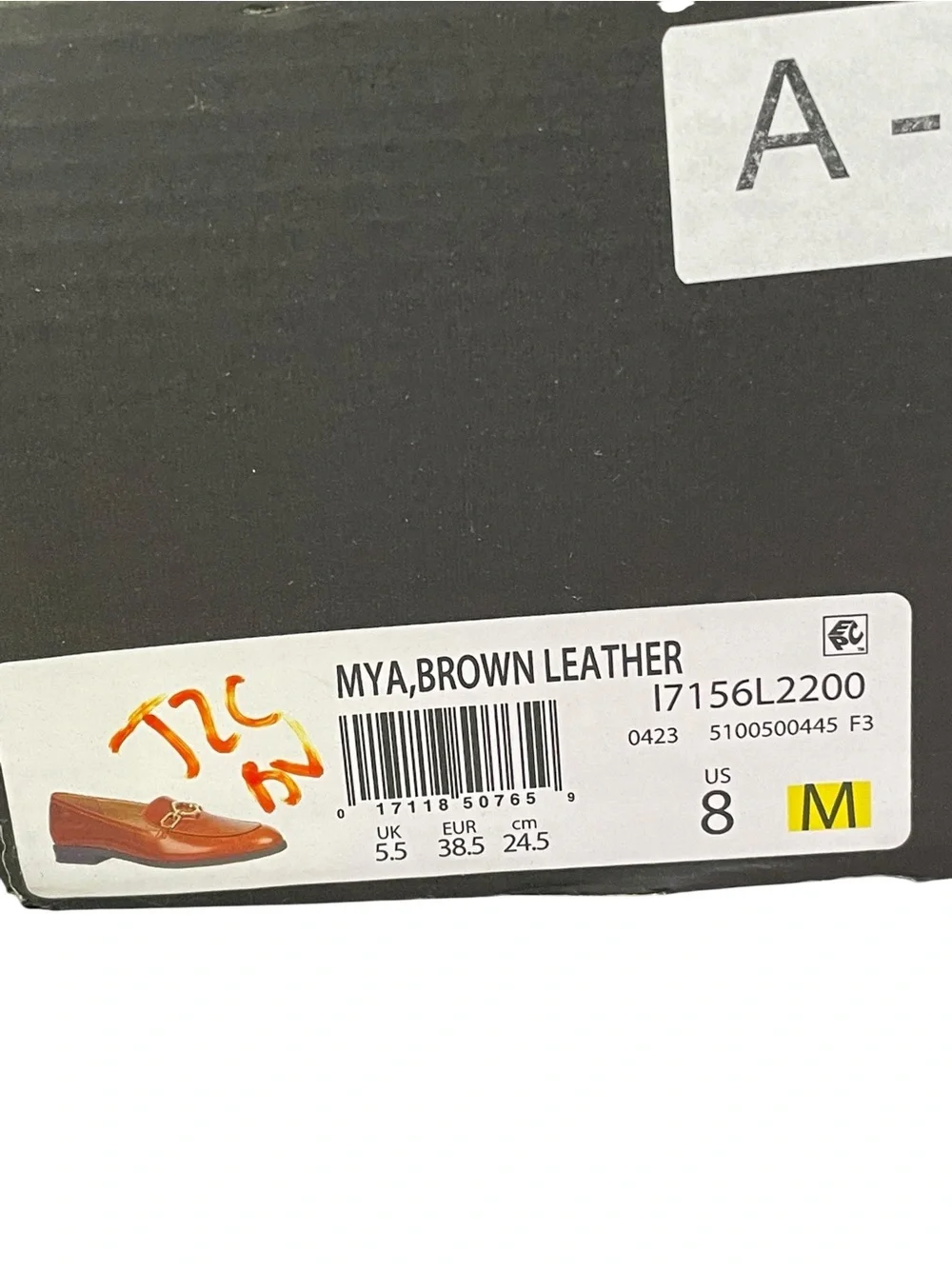 Naturalizer Mya Brown Leather Loafers with Gold Horsebit Size 8 New